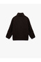 Long Sleeve Stand Collar Pocket Detailed Zippered Oversize Plush Jacket - 4