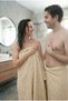 Set of 2 Waffle Pike Bath Towels for Women and Men 100X170 cm - 5