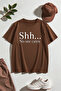 Unisex Shh No One Cares Printed Design Tshirt