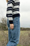 Striped Crew Neck Knitwear Sweater - 2