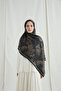 Monaco Kraş Shawl - Black Beige