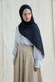 Dama Muslin Shawl - Navy Blue - 2