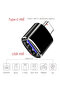 محول USB-C معدني - يدعم الشحن السريع - نقل البيانات - لأجهزة USB-C - 4