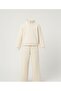 Premium Girls' Ecru Soft Cotton Tracksuit Set with Zipper Pockets, Ages 3-8 - 5