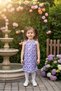 Summer Girls' Printed Dress with Straps and Laces - 3