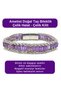 Certified Amethyst Natural Stone Bracelet Steel Rope Steel Lock