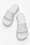 Women's Wide Band Slippers White - 5
