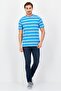 Men Crew Neck Stripe Short Sleeve T-Shirt, Multicolor - 4
