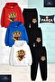 Children's Unisex Tiger Front Claw 3-Piece Hooded Tracksuit Set