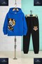 Children's Unisex Tiger Looking to the Right Head 3Lu Hooded Tracksuit Set - 3