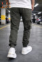 Men's Pants with Pockets, High Waist, Zippered Elastic Cuffs - 3