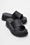 Women's Wide Band Slippers Black