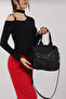 Luna Black Multi-Compartment Hand and Shoulder Bag - 3