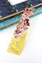 Pink Flowers and Butterflies Gold Color Metal Bookmark Book Mark Ay104 - 2