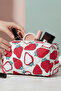 Soft Textured Strawberry Figured Personal Care and Organizer Bag