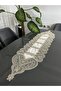 French Lace Linen Gardenia Luxury Laced Runner - 4