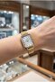 Gold Color Women's Wristwatch |   20mm Steel Case, Mesh Strap, White Dial - 2