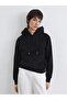 Black Oversize Women's Thick Hoodie (S6) - 2