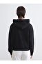 Black Oversize Women's Thick Hoodie (S6) - 5