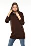 Women's Degaje Collar Pocketed Soft Textured Knitwear Tunic - 2