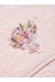 Pink Floral Embroidered Face Towel 50X80 cm (S6) - 4