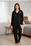 Women's Written Pocket Printed Milan Fabric 100% Cotton Pajama Set