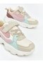 Beige Lace and Velcro Baby Girl Sneakers (S6) - 3