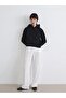 Black Oversize Women's Thick Hoodie (S6) - 4