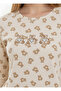 Women's Teddy Bear Printed Waffle Fabric 100% Cotton Pajama Set - 5