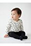 Ecru Floral Patterned Baby Girl Blouse and Leggings (S6) - 2