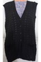 Er Clothing Seasonal Knitwear Vest Double Pocket Buttoned Black - 4