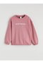 Pink Crew Neck Printed Baby Girl Sweatshirt and Sweatpants (S6) - 3