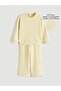 Yellow Printed Girls' Soft Touch Sweatshirt and Sweatpants (S6)