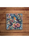 Colorful Bird Themed Natural Stone Travertine Coasters Set of 4 - 5