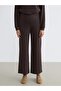 Brown Women's Sweatpants with Elastic Waist (S6) - 3