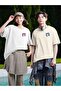 Unisex Women's and Men's Cute Cat Printed Lover Couple Combination Design Oversize T-Shirt 2-Pack