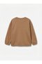 Brown Crew Neck Printed Baby Girl Sweatshirt and Leggings (S6) - 4