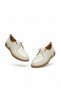 Cream Women's Rubber Detailed Lightweight Soft Loafers Ballet Flats 2006 - 4