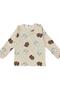 Unisex Children's Pajama Set Dog Pattern 100% Cotton Reported Interlock Fabric Crew Neck Long Sleeves - 3
