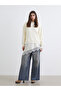 Esvab • Modern & Distinctive Lace Detailed Loose Fit Women's Thick Sweatshirt - 3