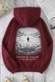 Unisex Men/Women Colorful Yalnizpenguen Custom Printed Cotton Oversized Hooded Sweatshirt