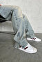 Men's Blue Baggy Distressed Washed Hem-Zip Design Detail Denim Jeans - 5