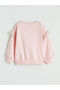 Lcw Kids Ecru Crew Neck Embroidered Girls' Sweatshirt 2-Piece Set S6M922Z1 - 3
