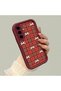 Samsung Galaxy A36 Compatible Trendy Quality Burgundy Color Ribbon Silicone Case Shock Absorbing Protection