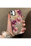 متوافق مع هاتف iPhone 12، تصميم خفيف الوزن وفاخر بنمط الزهور، غطاء هاتف واقٍ من الصدمات