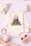 Baby Bodysuit with Funny Text and Little Boss Print, 100% Cotton Body (Newborn & Baby)