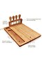 Silk Route Cheese Board Set with Stainless Steel Cheese Knives 4-Pieces - 7