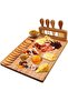 Silk Route Cheese Board Set with Stainless Steel Cheese Knives 4-Pieces - 6