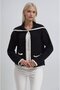 Shawl collar boucle fabric short cardigan 5204 - 4