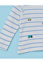 Infant Boys White And Blue Striped T-shirt - 3